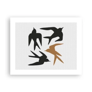 Plakat - Jaskółcze zabawy - 50x40 cm