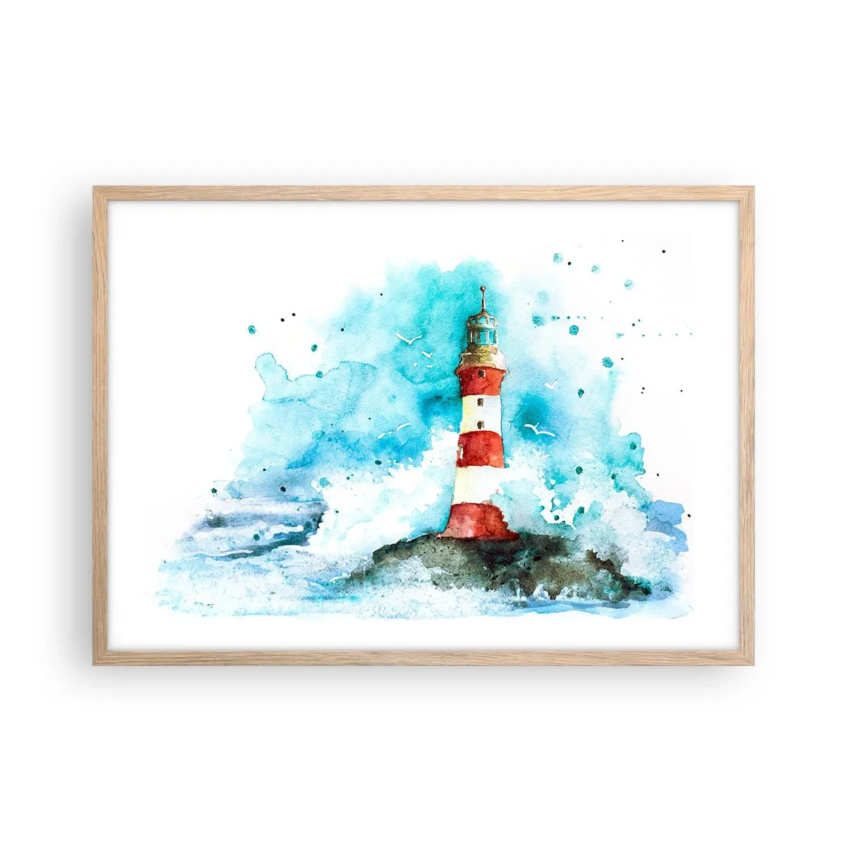 Plakat w ramie jasny dąb - Jedność żywiołów - 70x50 cm