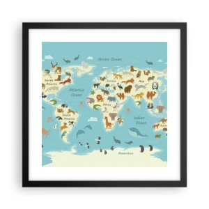 Plakat w czarnej ramie - Dobrzy sąsiedzi - 40x40 cm