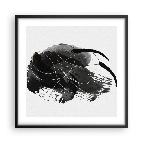 Plakat w czarnej ramie - Wysnute z czerni - 50x50 cm