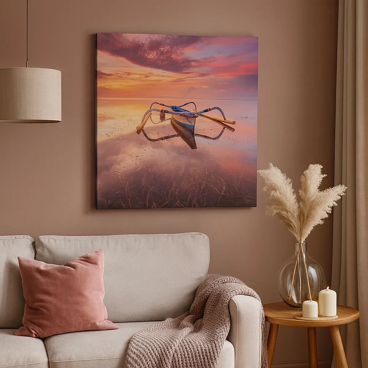 Obraz na płótnie - Spokój tropikalnego wieczoru - 30x30 cm