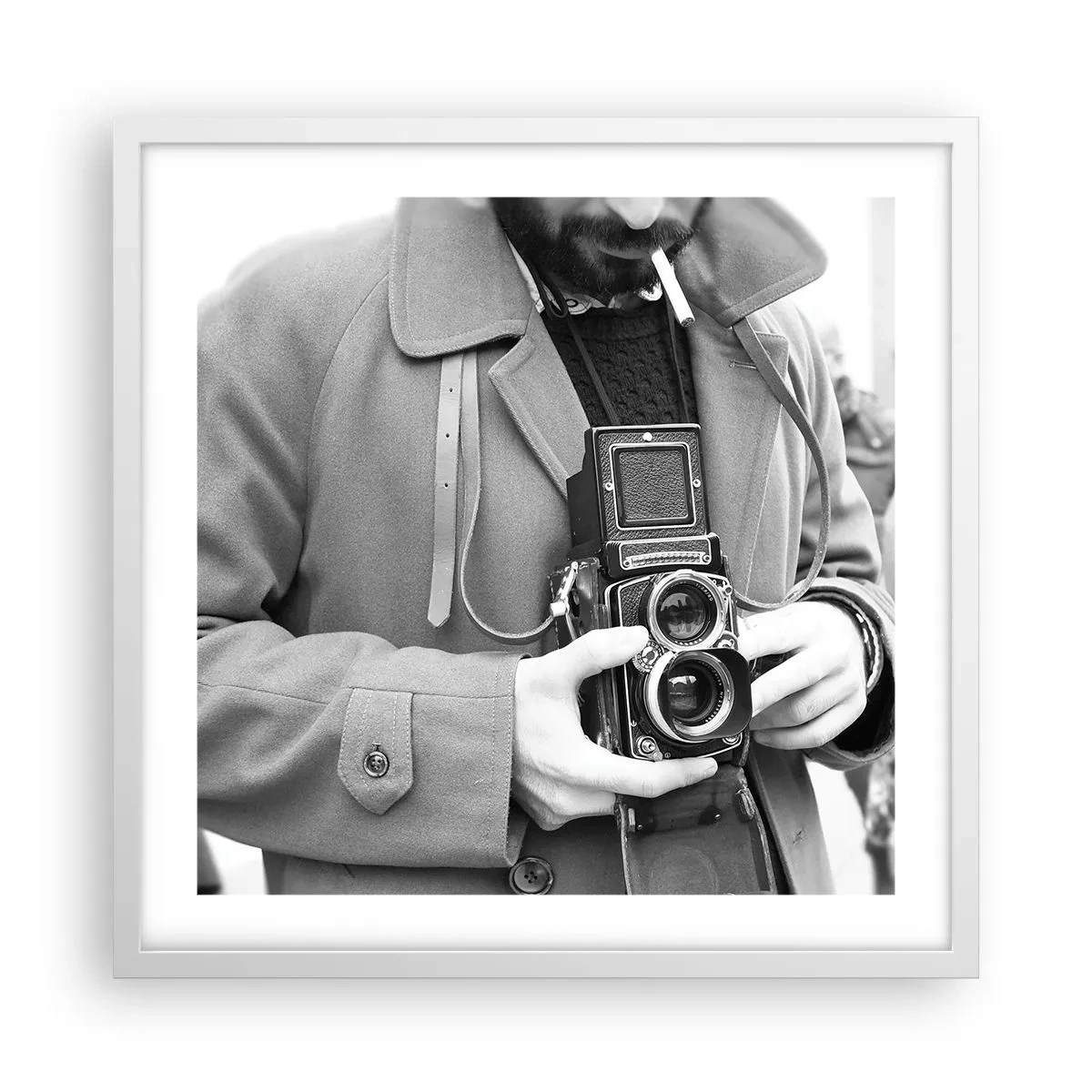 Plakat w białej ramie - W stylu retro - 50x50 cm