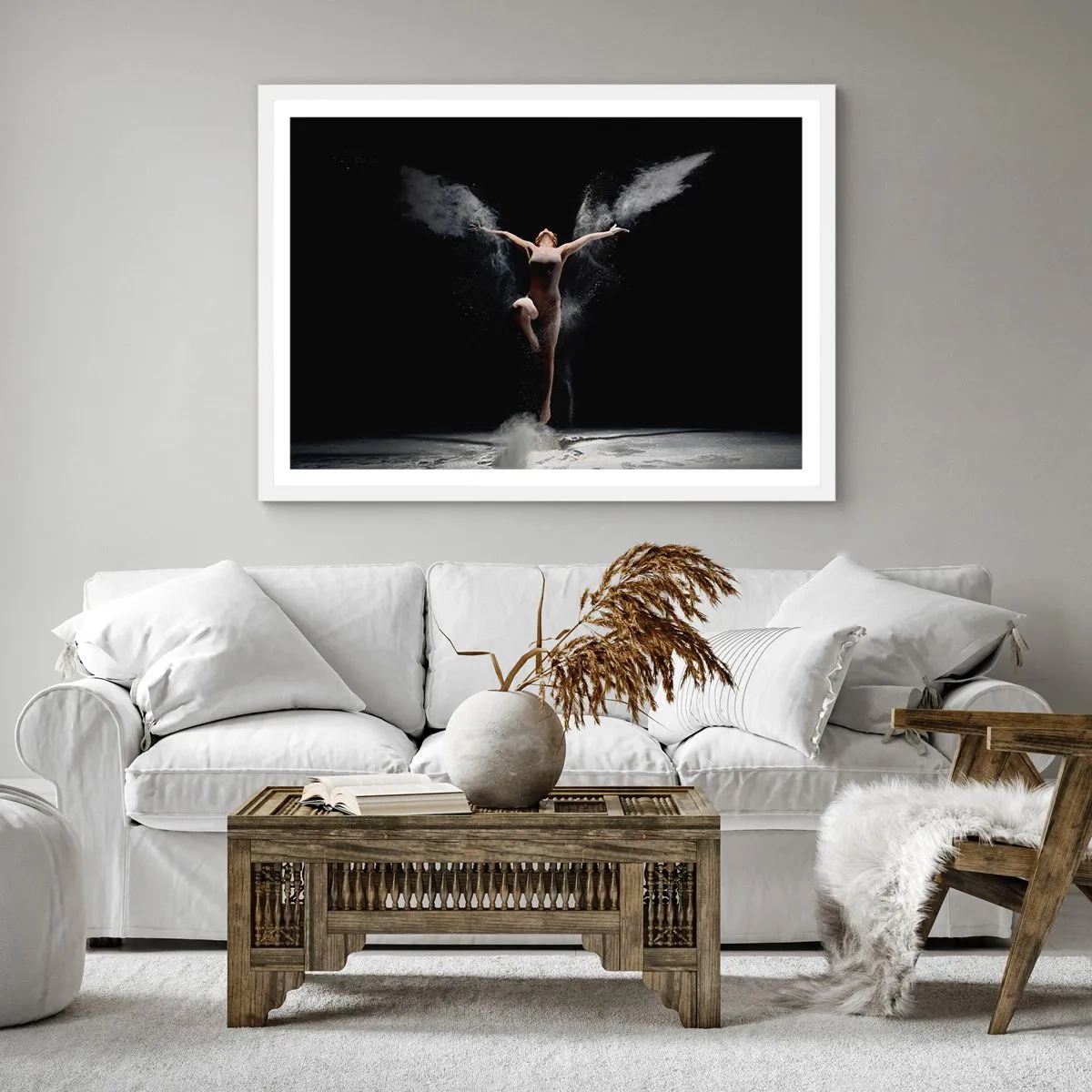 Plakat w białej ramie - Elfy istnieją - 60x60 cm