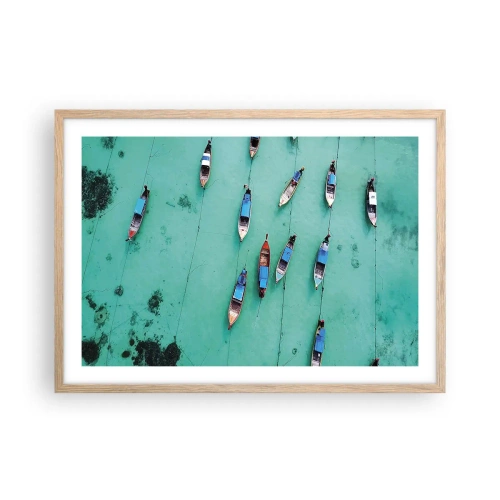 Plakat w ramie jasny dąb - W radosnym oczekiwaniu - 70x50 cm