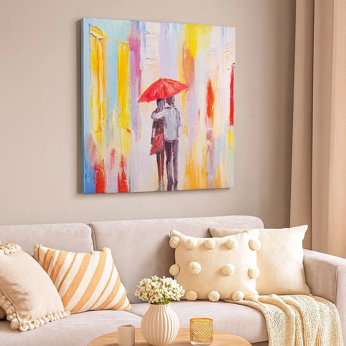 Obraz na płótnie - Niech pada dalej - 30x30 cm