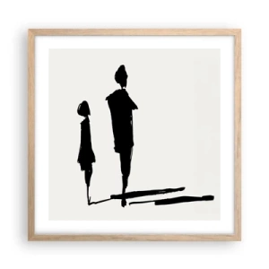 Plakat w ramie jasny dąb - Na pewno razem? - 50x50 cm