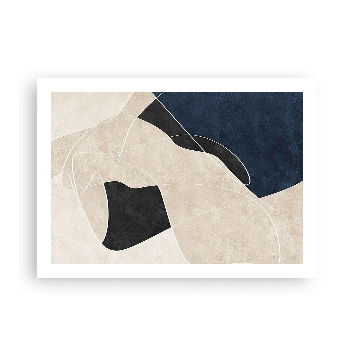 Plakat - Kompozycja abstrakcyjna – kontrast barw - 70x50 cm