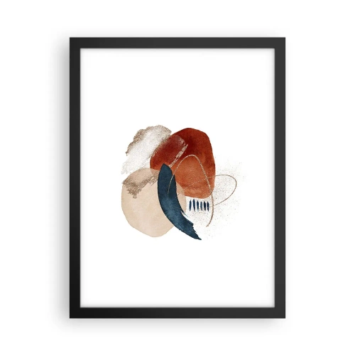 Plakat w czarnej ramie - Owalna kompozycja - 30x40 cm