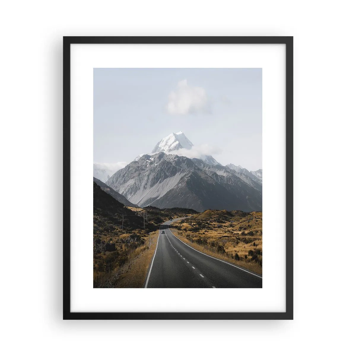 Plakat w czarnej ramie - Droga do serca gór - 40x50 cm