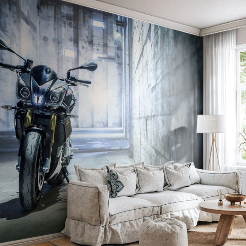 Fototapeta Samoprzylepna Deluxe Sticker - Zanim zawyje silnik - Motoryzacja, Motocykl, Sport - 300x210 cm
