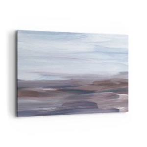 Obraz na płótnie - Subtelna abstrakcja z delikatnymi pociągnięciami w pastelowych tonach - 120x80cm - Żywioły: woda - Nowoczesna dekoracja ścienna do salonu, kuchni i sypialni ARTTOR