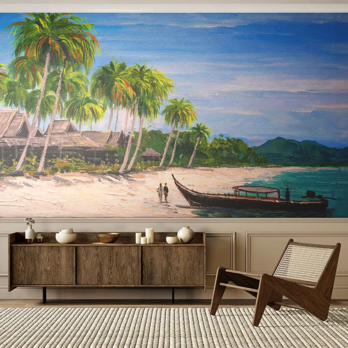 Fototapeta Premium Sand - Egzotyczny sen - Plaża, Egzotyka, Palmy - 500x350 cm