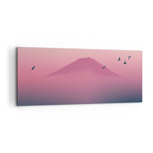 Obraz na płótnie - Wędrowcy ponad chmurami - 100x40 cm