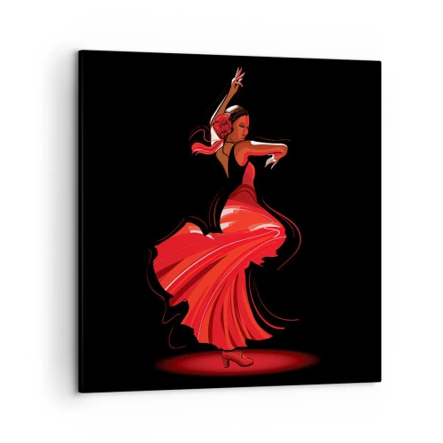 Obraz na płótnie - Ognisty duch flamenco - 50x50 cm