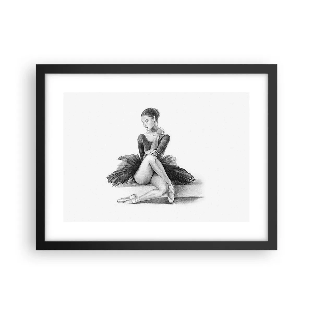 Plakat w czarnej ramie - Zaczarowana tańcem - 40x30 cm