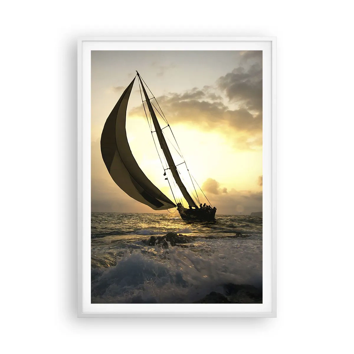 Plakat w białej ramie - Z wiatrem i pod wiatr - 70x100 cm