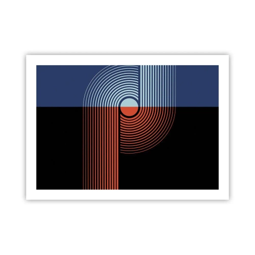 Plakat - W geometrycznym uścisku - 70x50 cm