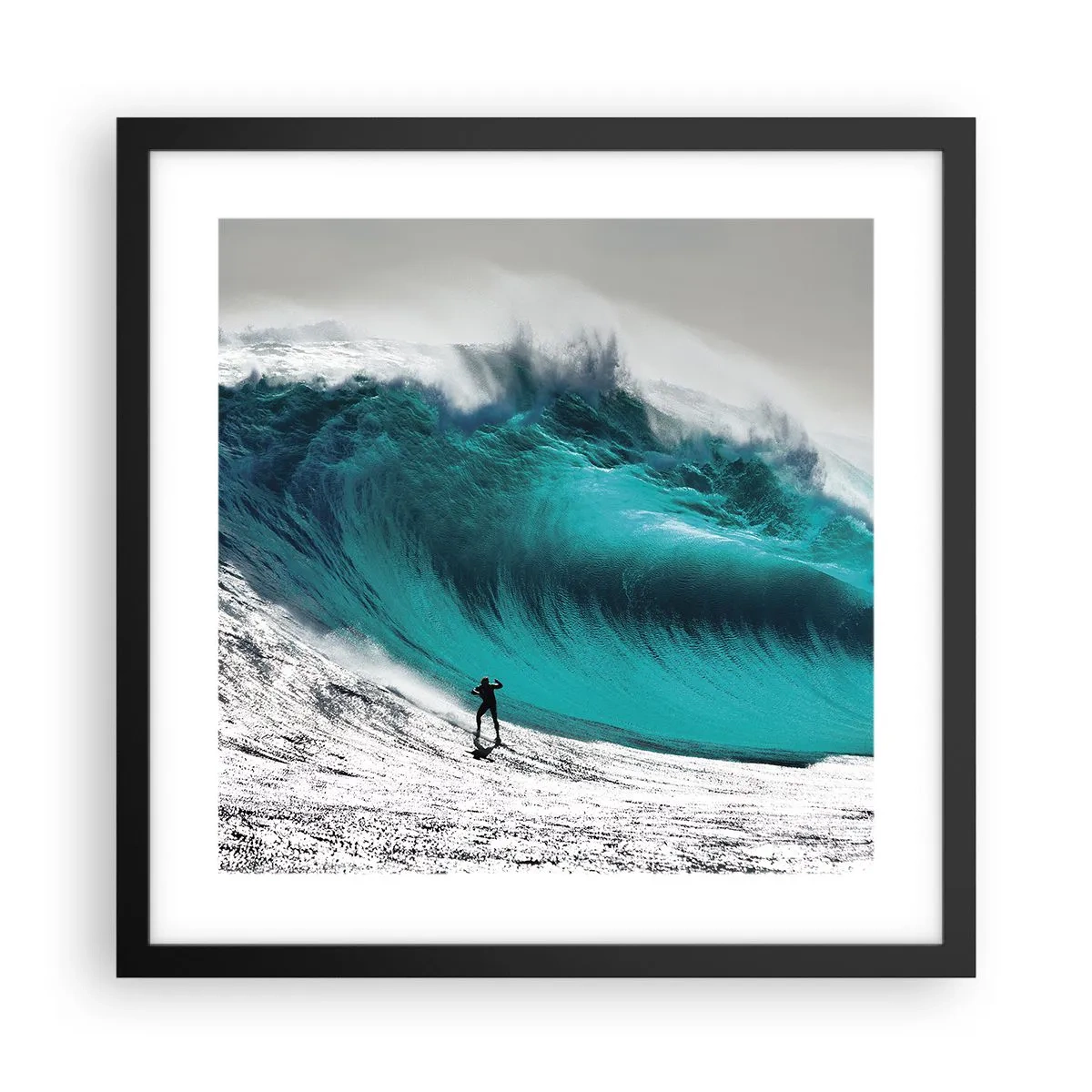 Plakat w czarnej ramie - Wyzwanie przyjęte - 40x40 cm