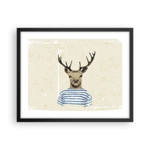 Plakat w czarnej ramie - Bo lubię koszulki w paski! - 50x40 cm