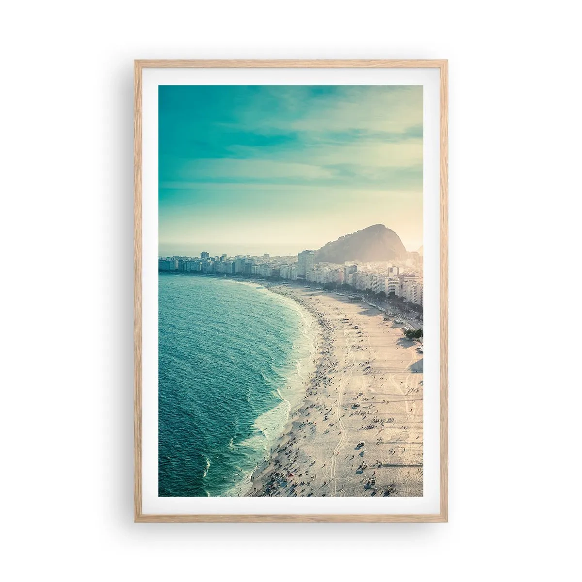 Plakat w ramie jasny dąb - Wieczne wakacje w Rio - 61x91 cm