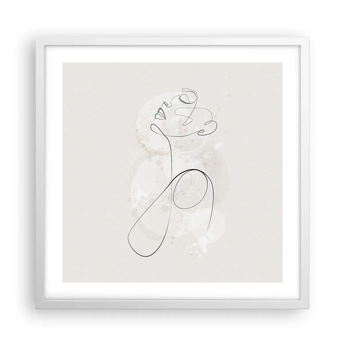 Plakat w białej ramie - Spirala piękna - 50x50 cm