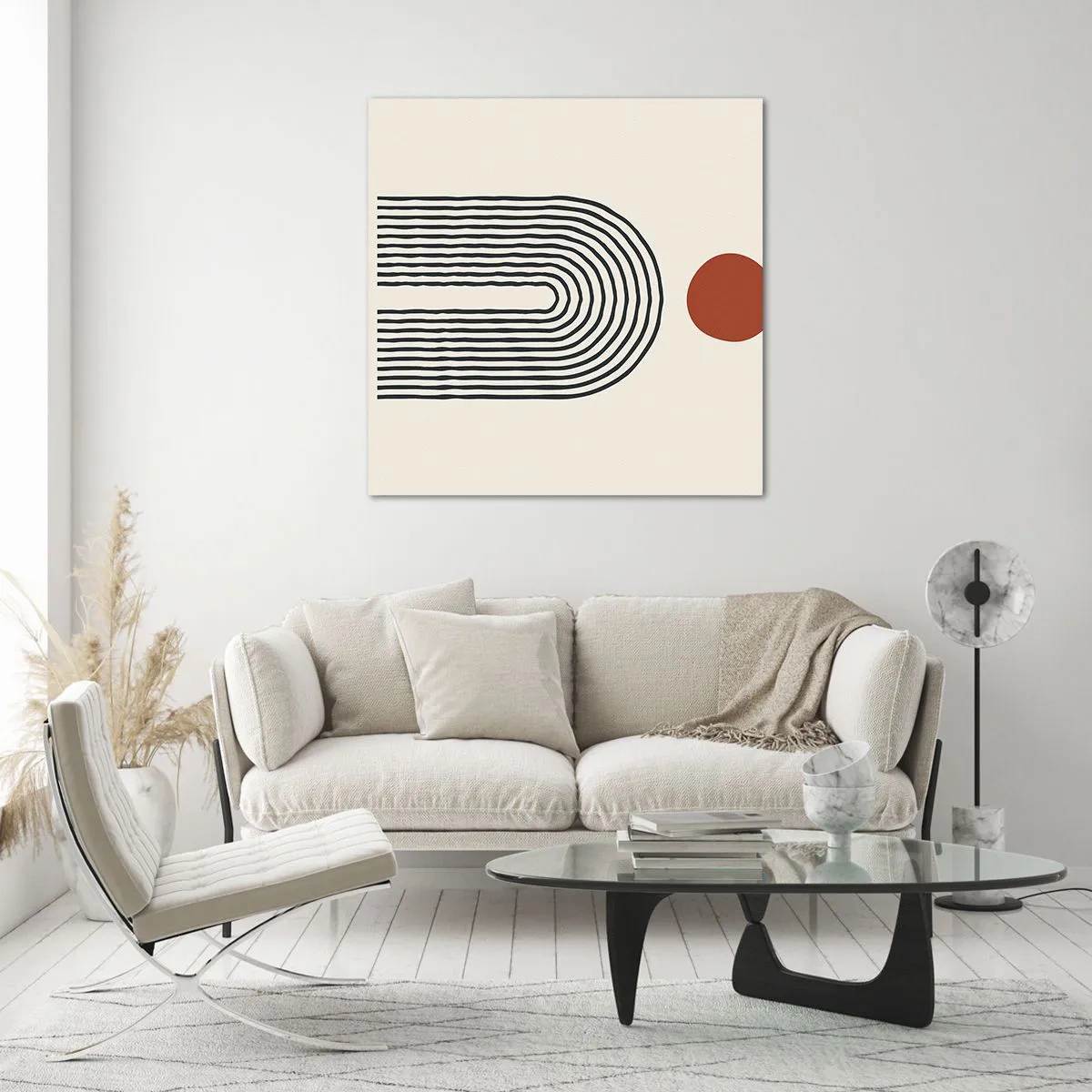 Obraz na szkle - Magnetyzm kształtów i barw - 50x50 cm