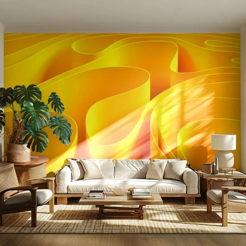 Fototapeta Samoprzylepna Deluxe Sticker - Jak fale słońca - 3D, Nowoczesny, Linie - 300x210 cm