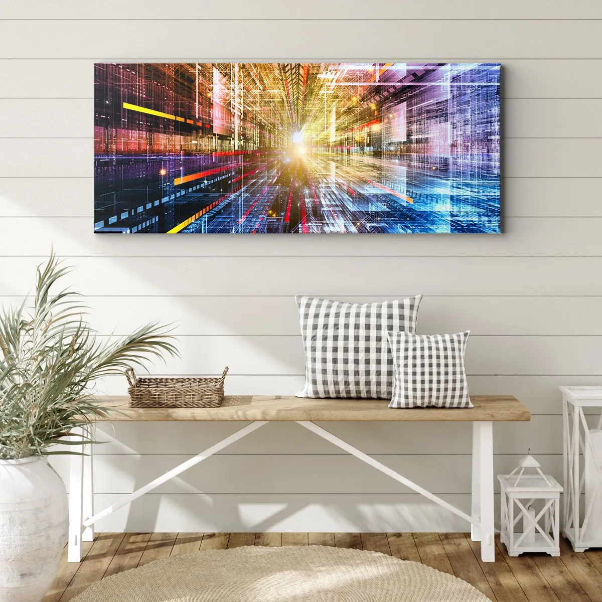 Obraz na płótnie - Świetlny korytarz - 100x40 cm