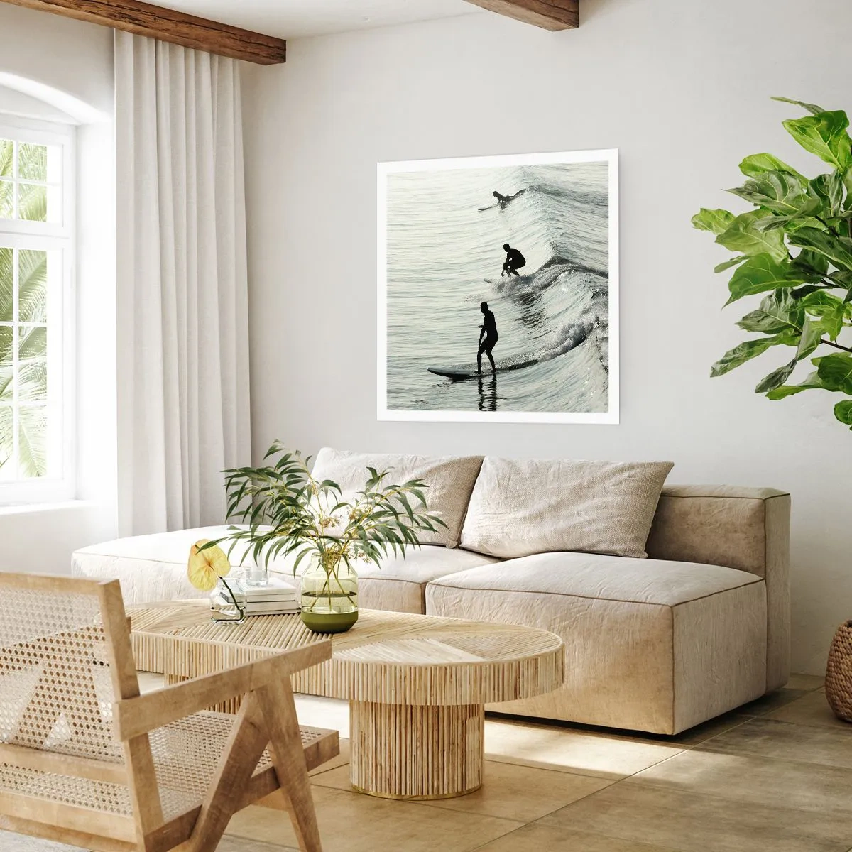 Plakat - Na spotkanie fali - 40x40 cm