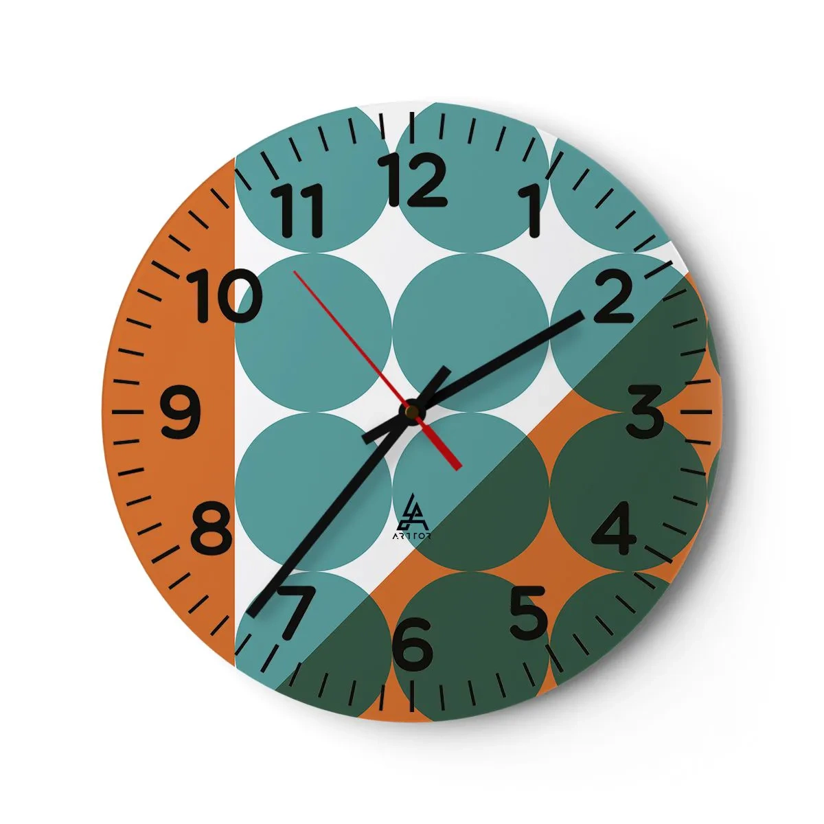Zegar ścienny - W górę i na skos - 40x40 cm