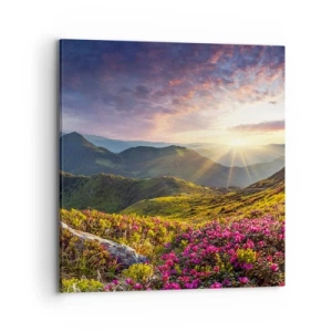 Obraz na płótnie - Świeżość górskiego poranka - 70x70 cm
