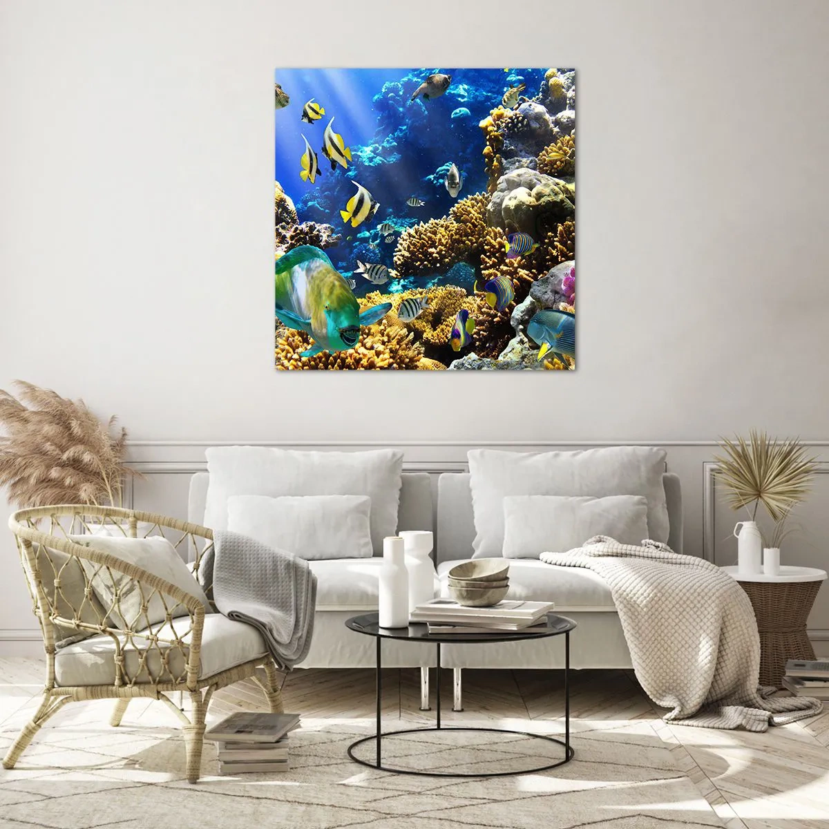 Obraz na szkle - Duży ruch na wakacyjnym szlaku - 40x40 cm