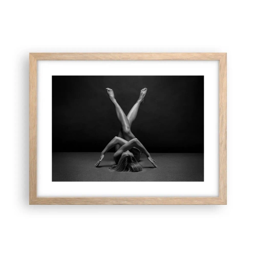 Plakat w ramie jasny dąb - Geometria nagości - 40x30 cm