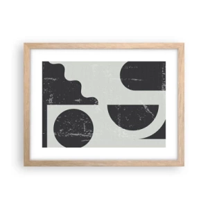 Plakat w ramie jasny dąb - Kompozycja ponad i pod - 40x30 cm