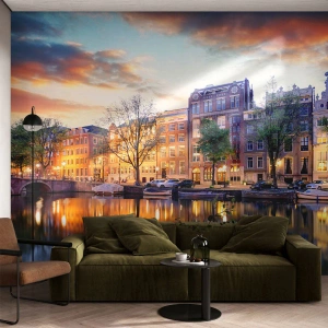 Fototapeta Standard Eco - Powściągliwe i spokojne holenderskie piękno - Miasto, Architektura, Amsterdam - 300x210 cm
