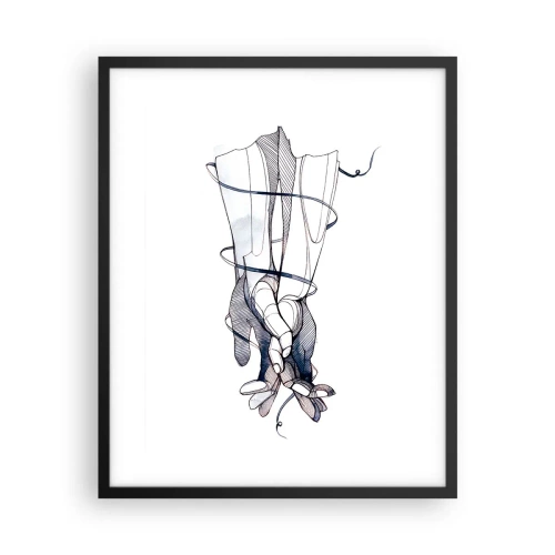 Plakat w czarnej ramie - Studium dotyku - 40x50 cm