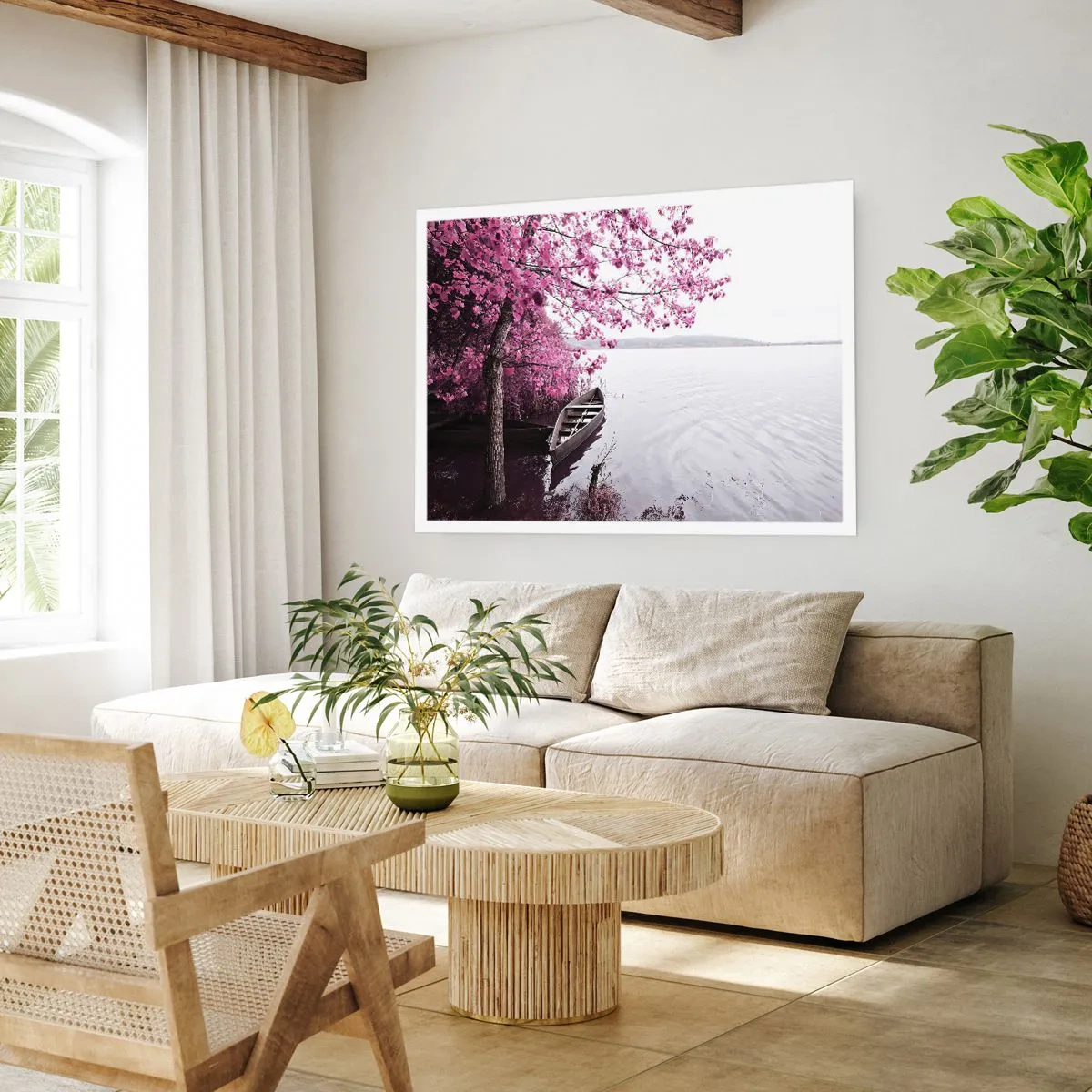 Plakat - W różowej ciszy - 70x50 cm