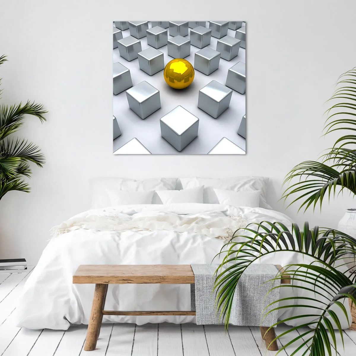 Obraz na płótnie - Dlaczego ja? Kompozycja geometryczna - 60x60 cm