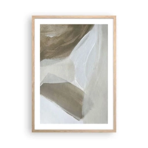 Plakat w ramie jasny dąb - Fala bieli - 50x70 cm