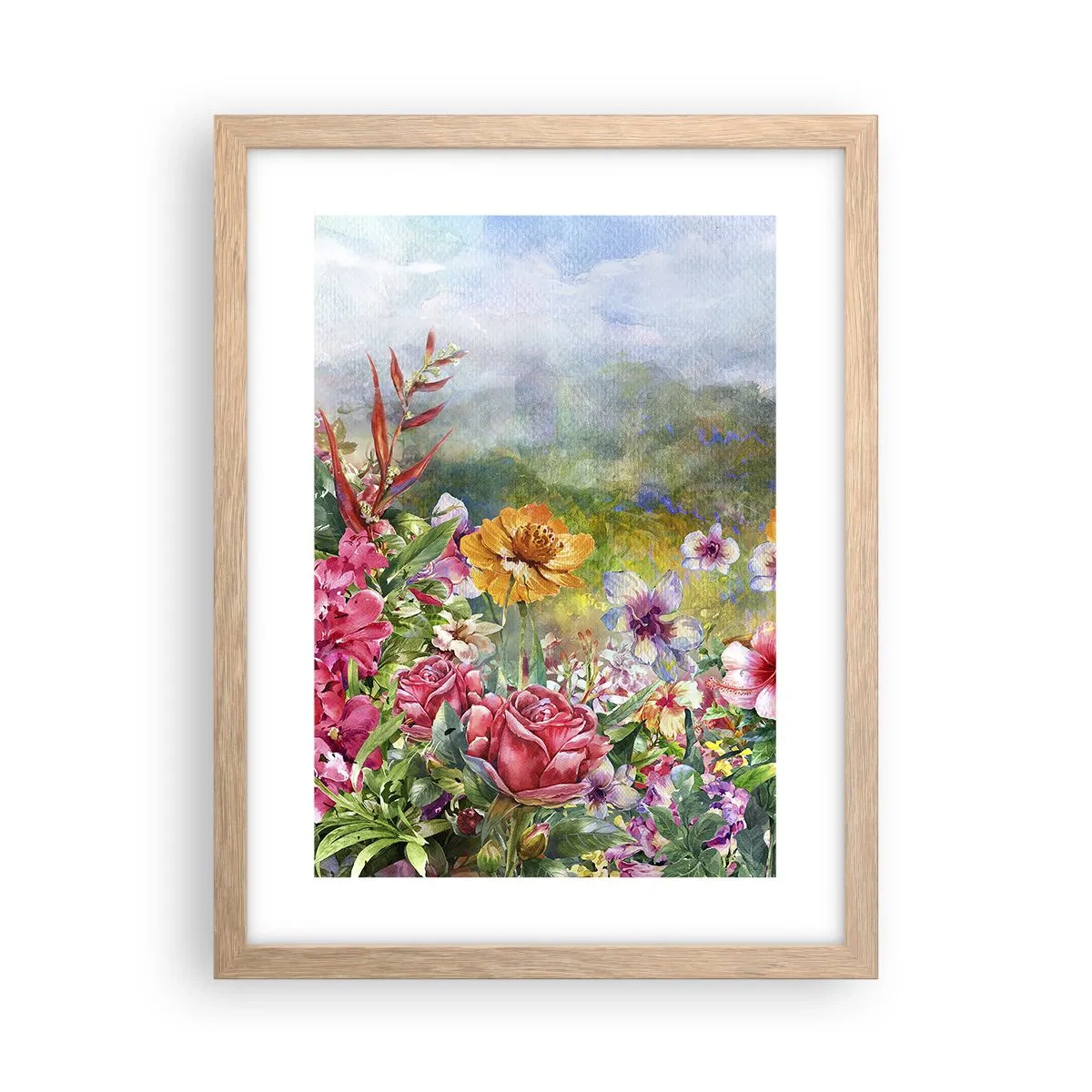 Plakat w ramie jasny dąb - Ogród, który oszalał - 30x40 cm