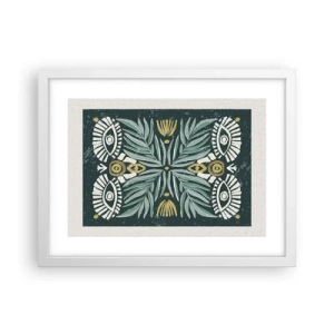 Plakat w białej ramie - Jak ludowa wycinanka - 40x30 cm