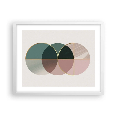 Plakat w białej ramie - Koło za kołem… - 50x40 cm