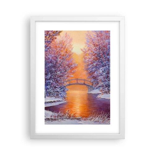 Plakat w białej ramie - Spotkajmy się tu - 30x40 cm