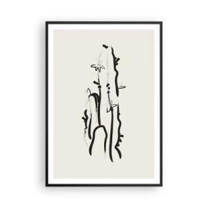 Plakat w czarnej ramie - Kwitnące zioło - 70x100 cm