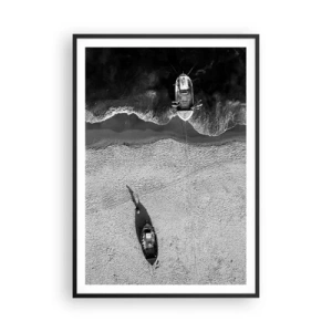 Plakat w czarnej ramie - Jeszcze na brzegu… - 70x100 cm