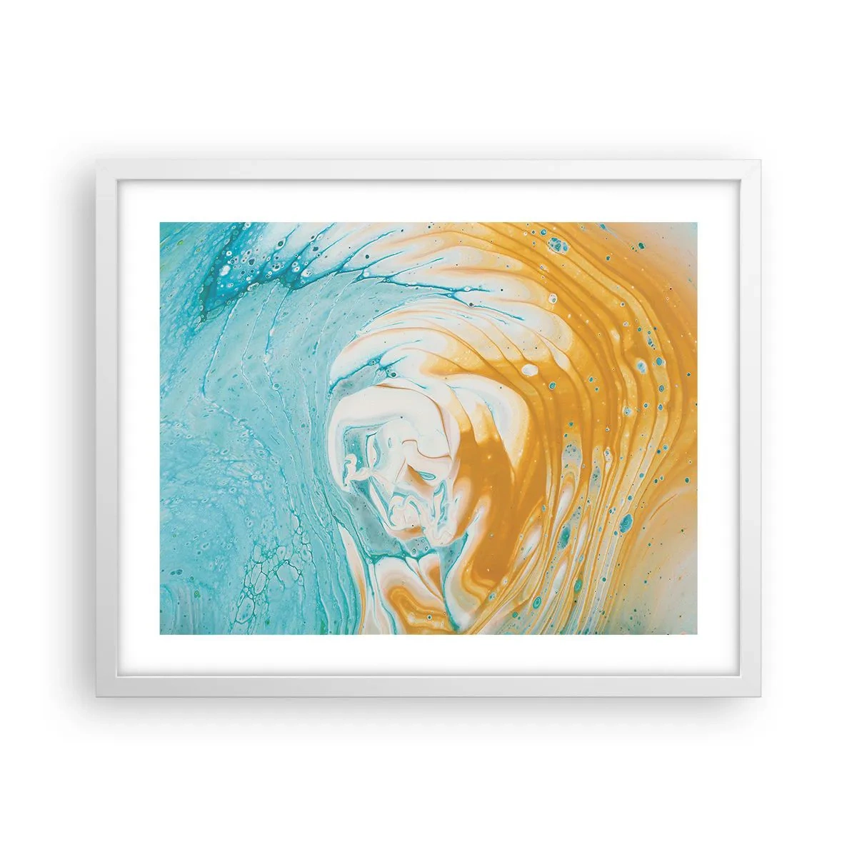Plakat w białej ramie - Pastelowy wir - 50x40 cm