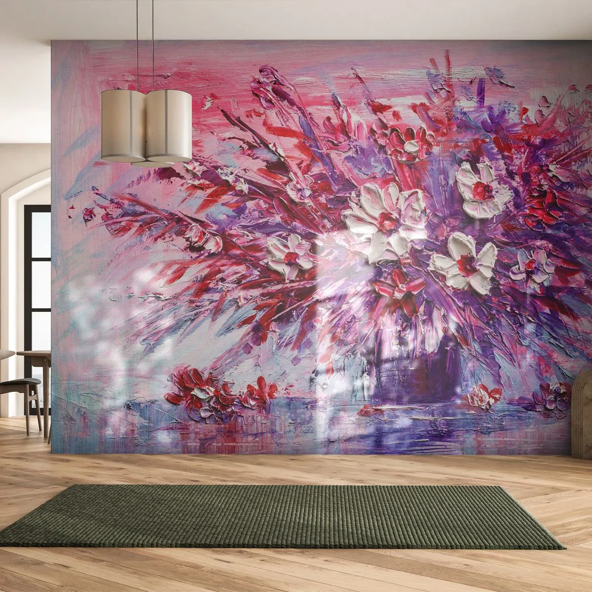 Fototapeta Samoprzylepna Deluxe Sticker - Niewinność i namiętność - Kwiaty, Bukiet Kwiatów, Ogród - 350x256 cm