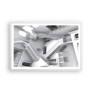 Plakat w białej ramie - Paradoksy przestrzeni - 91x61 cm