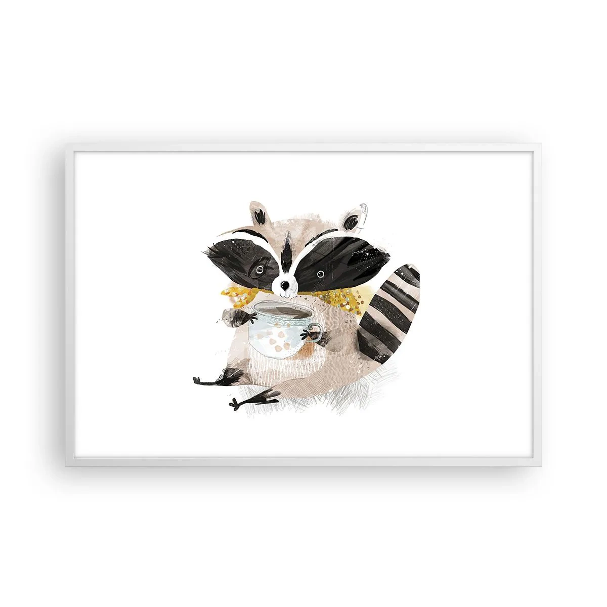 Plakat w białej ramie - Mój przyjaciel szop - 91x61 cm