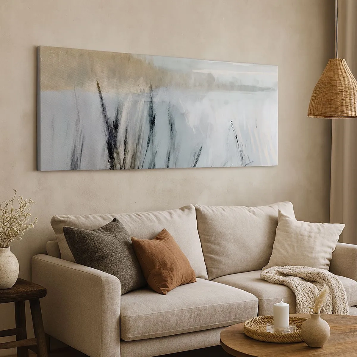 Obraz na płótnie - Zimowe pola - 100x40 cm